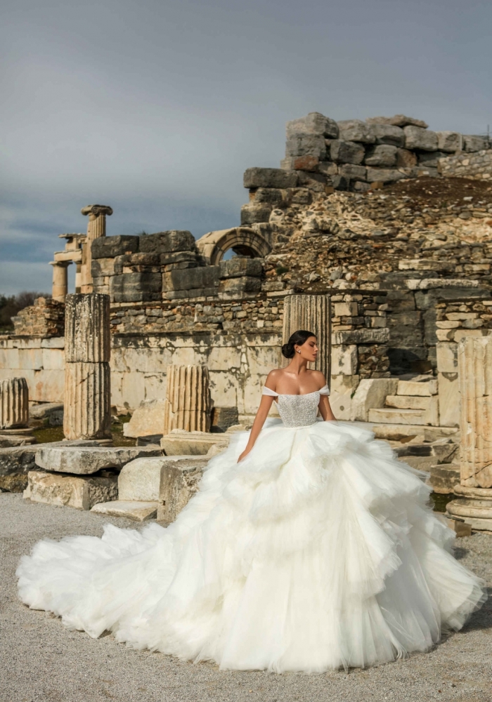 Aquamarine wedding dress