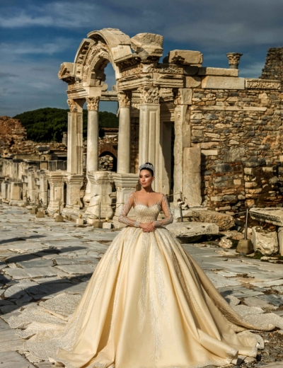 Emerald wedding dress